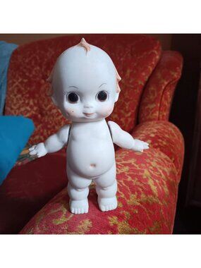 1900s Antique Vintage Kewpie Doll Figurine 6-Inch Porcelain Bisque Baby Wings